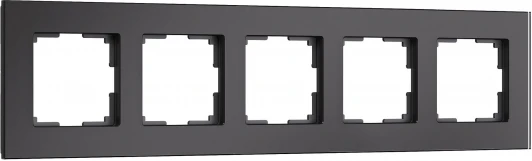 W0053108 Рамка на 5 постов (черный) Werkel W0053108
