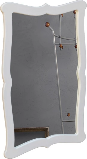 002472 Зеркало навесное Берже 23 белый ясень 97 см х 67 см от фабрики Mebelik