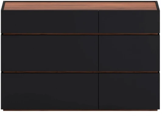 905637 Комод Licata ОГОГО Обстановочка! (ЛДСП/Черный,Орех) арт.905637