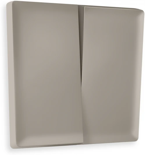 AP3630 Лицевая панель Ambrella Volt ALFA (Серо-бежевый матовый) для 2-кл выключателей QUANT AP3630