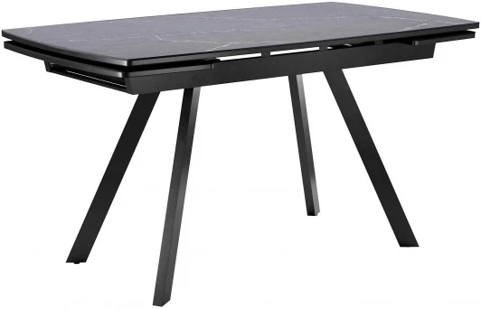 00-00068779 Стол DikLine UK120 Керамика Серый мрамор,подстолье черное,опоры черные
