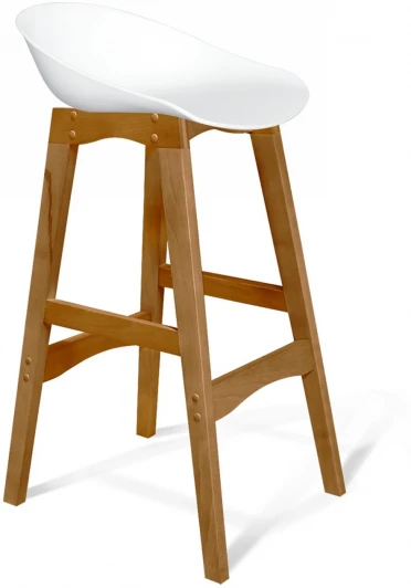 2734992504 Стул барный Sheffilton SHT-ST19/S65 белый/светлый орех