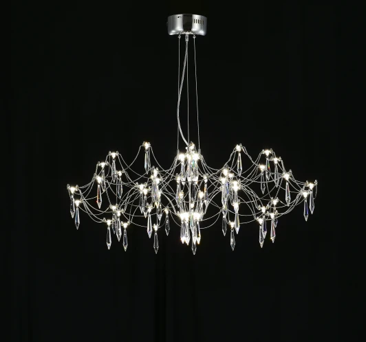 MR2660-60P-76AP Подвесная люстра светодиодная с пультом и хрустальными подвесками Asfour MyFar Ersilia MR2660-60P-76AP