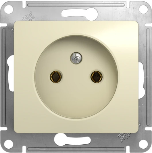 GSL000241 Розетка встраиваемая без заземления (бежевый) Systeme Electric Glossa GSL000241