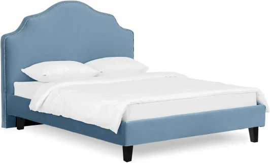 663260 Кровать Queen II Victoria L 1600 ОГОГО (арт.663260), (Ткань/Голубой)