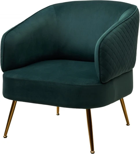 629M04945 Кресло MUSSELS BLUVEL-78 Зеленый, велюр / золотой каркас М-City