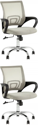 УТ000038258 Кресло офисное TopChairs Simple New серый 2 шт УТ000038258
