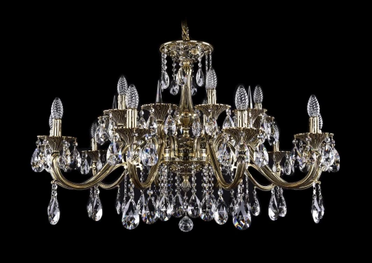 1703/12+4/360/A/GB/Shpil Подвесная люстра Bohemia 1703 1703/12+4/360/A/GB/Shpil