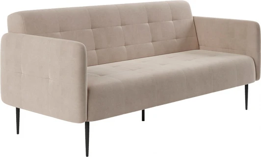 0000004041000000036826 Monaco диван-кровать прямой с подлокотниками, трехместный, велюр бежевый Velutto 06 Top Concept арт.22306