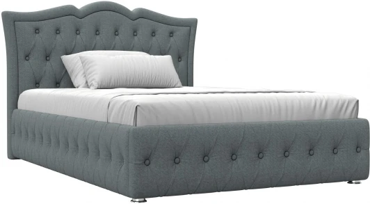 123063 Кровать интерьерная Герда 140 (Серый/Рогожка) Лига Диванов арт.123063