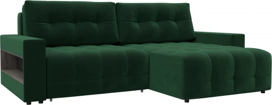 128937 Диван угловой с полками Лига-053 НПБ Лига Диванов (Велюр) арт.128937