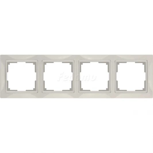 WL03-Frame-04 Рамка на 4 поста Werkel Snabb Basic, слоновая кость