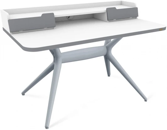 9866014507 Стол рабочий Sheffilton SHT-TU30-2/TT31 120/65 ЛДСП серый/белый шагрень/серый от фабрики Sheffilton