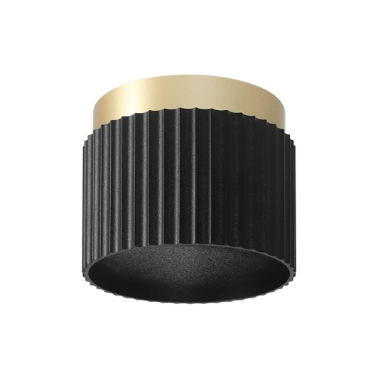 WSL-GX53/19BG Точечный светильник накладной Wolta WSL-GX53/19BG под лампу GX53 Черный / Золотой MUSE