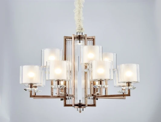 4408+4/C black nickel Подвесная люстра Newport 4400 4408+4/C black nickel