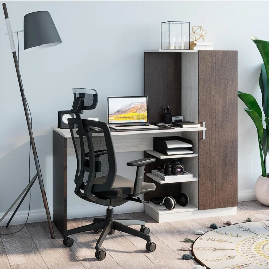 00-00014219 Стол компьютерный БТС Бейсик, венге/лоредо