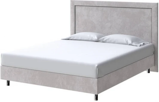 2025039 PROxSON Кровать London Boxspring Standart (Ткань: Велюр Лофти Серый) 160x200
