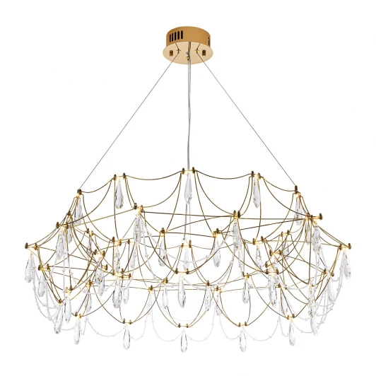 ML.5603.1000P BS Подвесная люстра светодиодная хрустальная с пультом с регулировкой цветовой температуры Modelux MODELUX ML.5603.1000P BS