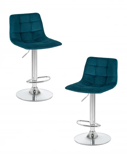 LM-5017-N_CH-M_V-MJ9-99 Набор 2 шт стул барный DOBRIN TAILOR (морской волны велюр (MJ9-99))