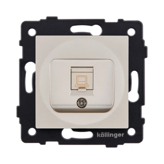 REA-016GD Розетка Ethernet RJ45 золотой Kollinger REA-016GD для Aspekt, Eleganz, Reflex