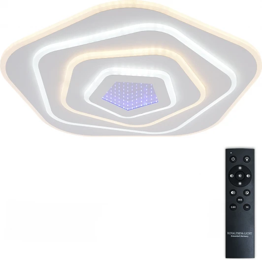 LED LAMPS 81111/4C Потолочная люстра светодиодная с пультом ДУ 75W, белый, LED Natali Kovaltseva Palace LED LAMPS 81111/4C (регулировка яркости, 220V)
