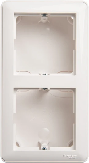 KP-252-18 Коробка наружного монтажа подъемная с рамкой на 2 поста (Белый) Systeme Electric W59 KP-252-18