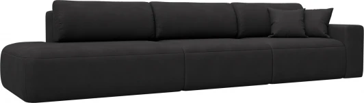 127700 Диван прямой Лига-036 НПБ Модерн Лонг подлокотник справа Лига Диванов (Замша) арт.127700