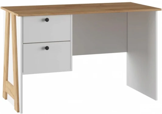 587604 Письменный стол Теодора (Теодора белый / крафт золотой) Woodville арт.587604