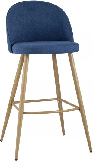 УТ000004664 Стул барный синий шенилл Stool Group УТ000004664