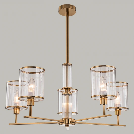 IL0183-5C-79 COPPER KOPNINI Потолочная люстра на штанге ILLUMICO IL0183-5C-79 COPPER KOPNINI