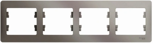 GSL001204 Рамка на 4 поста (платина) Systeme Electric Glossa GSL001204