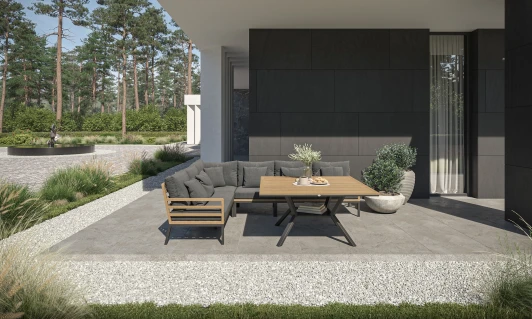 LPPCLMML.010800.S4 Комплект садовой мебели Patio Calma серая, тик/алюминий Gardenini LPPCLMML.010800.S4