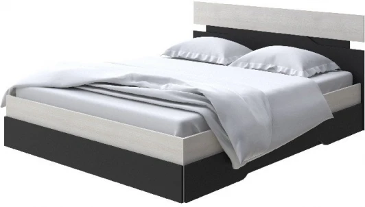1919759 Без бренда Кровать Milton (ЛДСП Дуб Шамони светлый/Черный) 90x190