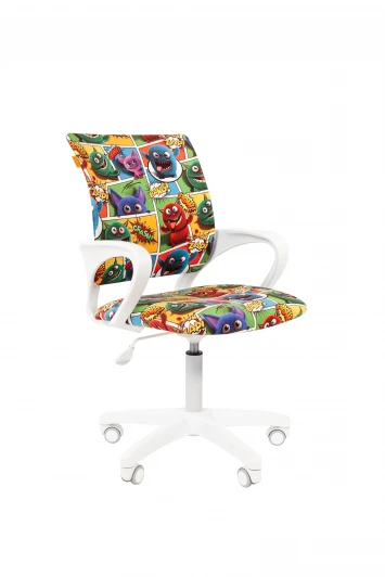 CHAIRMAN Kids 103 LT белый пластик Кресло Chairman Kids 103 Россия ткань монстры LT