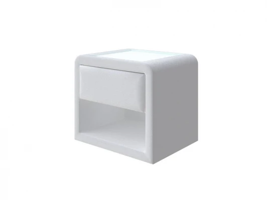 2031691 Тумба Cube (Ткань: Велюр Teddy Снежный) PROxSON 52x41 2031691