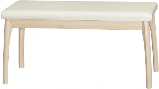 007561 Скамья для прихожей мягкая, экокожа крем, каркас лак от фабрики Mebelik