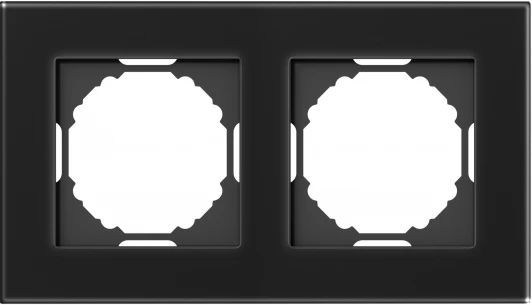 DEN212BG Рамка 2-я, Natural чёрное стекло Donel A07 DEN212BG