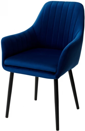 480M04342 Стул M-City Роден Premier 22 Синий, велюр / черный каркас