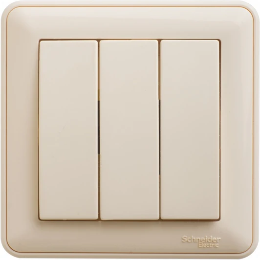 VS0510-351-28 Выключатель встраиваемый трехклавишный (слоновая кость) Systeme Electric W59 VS0510-351-28