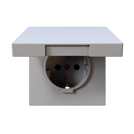FD5505PWM Розетка с защитной крышкой и шторками (белый матовый) Jasmart FD FD5505PWM