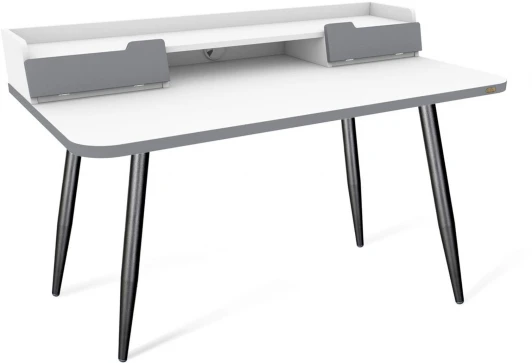 2331374404 Стол рабочий Sheffilton SHT-TU14/TT31 120/65 ЛДСП черный муар/белый шагрень/серый от фабрики Sheffilton