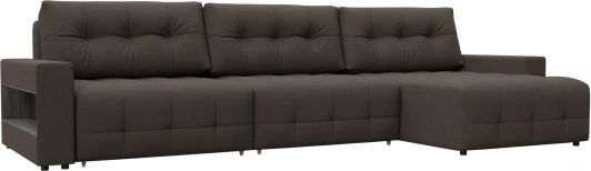 128954 Диван угловой с полками Лига-053 НПБ Лонг Лига Диванов (Рогожка) арт.128954