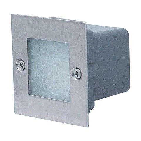 HL951L (079-018-0001) blue Светильник встраиваемый в стену уличный светодиодный Horoz Gumus, 1 лампа, никель с белым