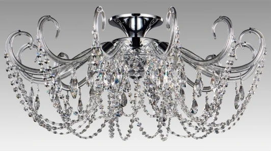 IMPERIA PL6 CHROME/TRANSPARENTE Потолочная люстра Crystal Lux IMPERIA PL6 CHROME/TRANSPARENTE