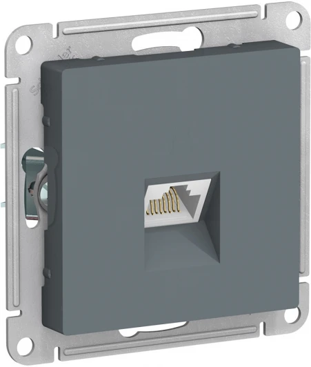 ATN000783 Розетка встраиваемая Ethernet RJ-45 (грифель) Systeme Electric AtlasDesign ATN000783