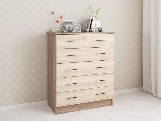 00-00003859 Комод ТЭКС большой Катрин 5, ясень шимо/дуб сонома