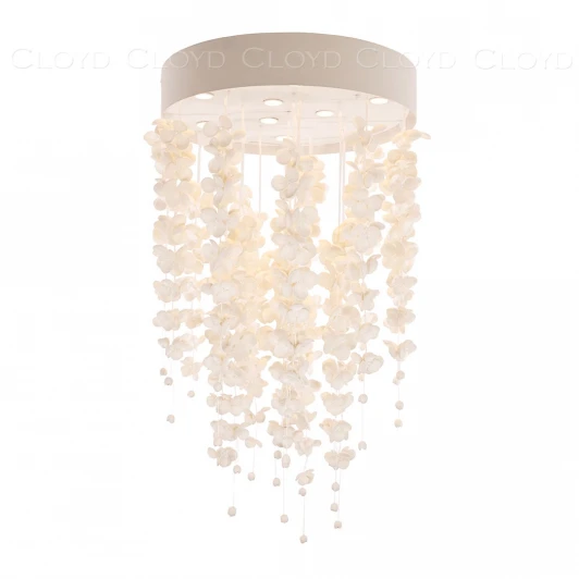 11333 Потолочная люстра с керамическими подвесками и пультом Cloyd Taongi 11333 (регулировка яркости, 220V, цветы)