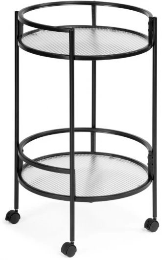 15595 Журнальный столик Woodville Kotani 50х79 black / clear 15595