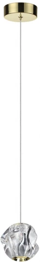 5085/5L Подвесной светильник Odeon Light Jemstone 5085/5L золото/прозрачный/металл/акрил LED 5W 4000K 240Лм (220V, на проводе, шар)