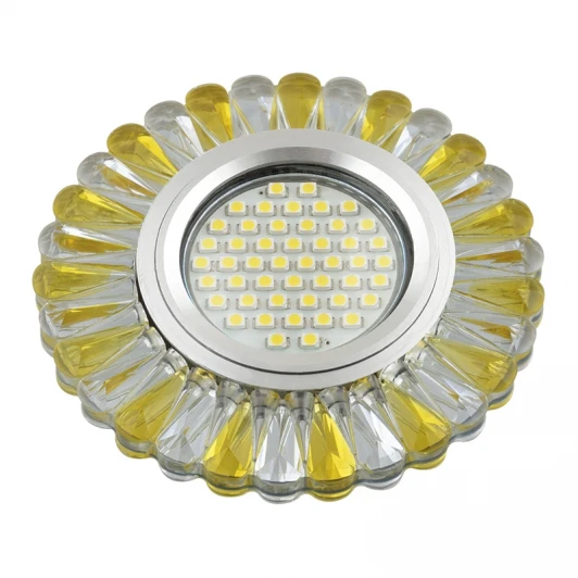 DLS-L145 GU5.3 GLASSY/GOLD Встраиваемый точечный светильник Fametto Luciole DLS-L145 GU5.3 GLASSY/GOLD (220V, круглые)